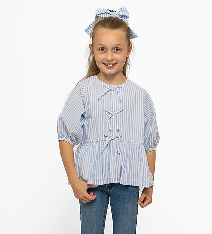 The New Top & Hair Tie - TnNalani - White Swan Striped