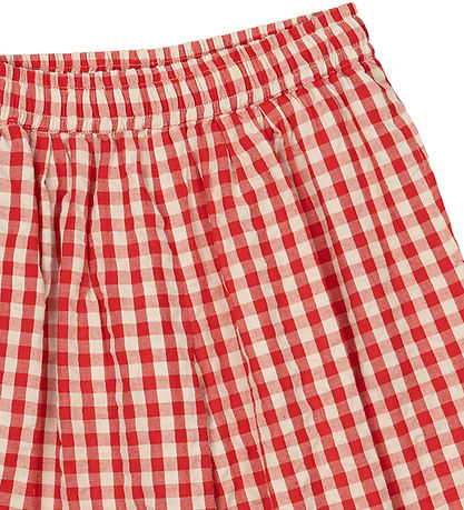 The New Trousers and Scrunchie - TnNally - Poppy Red Check