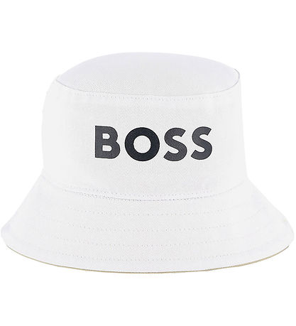 BOSS Bucket Hat - Reversible - White/Sand/Navy