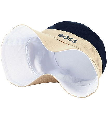 BOSS Bucket Hat - Reversible - White/Sand/Navy
