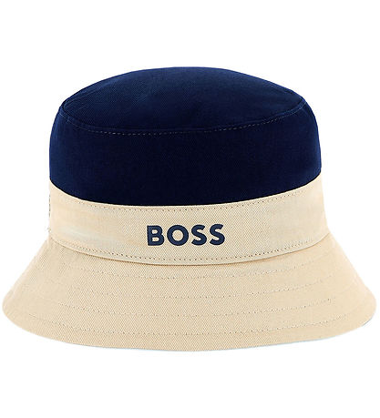 BOSS Bucket Hat - Reversible - White/Sand/Navy