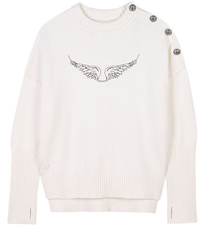 Zadig & Voltaire Blouse - Knitted - Malta - Off White w. Rhinest