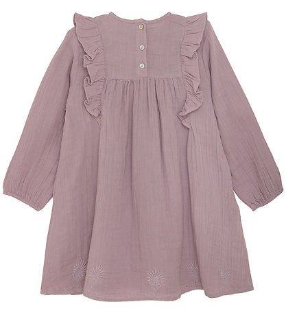 Minymo Dress - Elderberry w. Embroidery