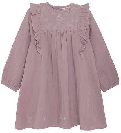 Minymo Dress - Elderberry w. Embroidery