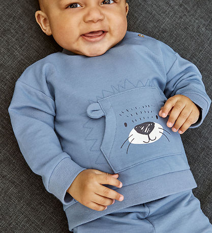 Minymo Sweatshirt - Vuursteen Stone m. Print Minymo Sweatshirt - Vuursteen Stone m. Print