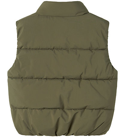 Name It Fóðrað vesti - NkmMaket - Dusty Olive