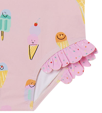 Stella McCartney Kids Swimsuit - UV50+ - Pink w. Ice Stella McCartney Kids Swimsuit - UV50+ - Pink w. Ice
