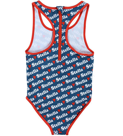 Stella McCartney Kids Swimsuit - UV50+ - Blue w. White/Red