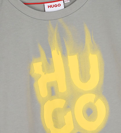 HUGO T-shirt - Ultimate Gray w. Yellow