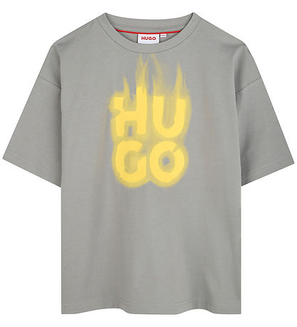 HUGO T-shirt - Ultimate Gray w. Yellow