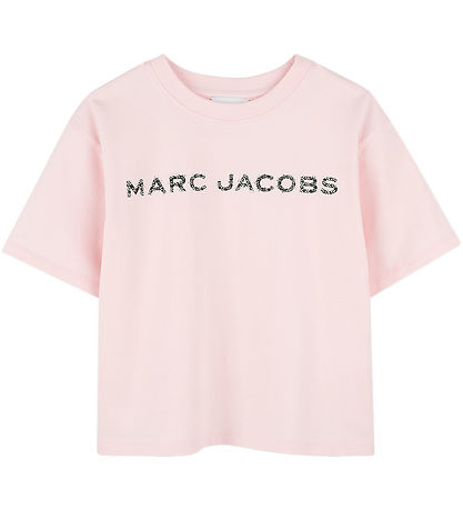 Little Marc Jacobs T-shirt - Pink w. Black/Rhinestone