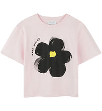 Little Marc Jacobs T-shirt - Pink/Black w. Flower Little Marc Jacobs T-shirt - Pink/Black w. Flower