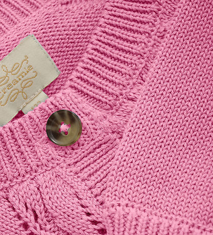Creamie Cardigan - Prjónað - Bómull - Rósablóm