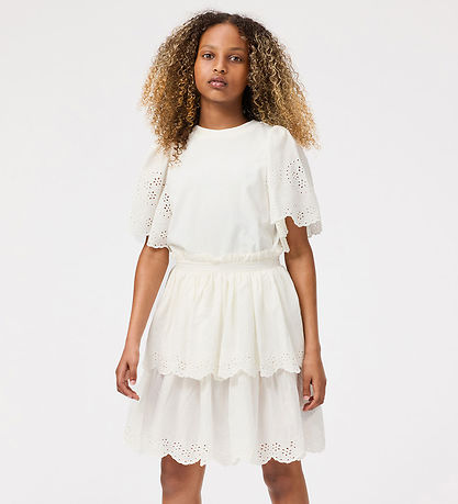 Molo T-shirt - Ritza - Crisp White w. Pointelle