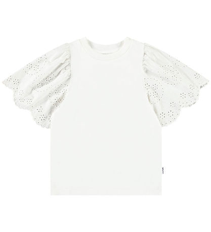 Molo T-shirt - Ritza - Crisp White w. Pointelle