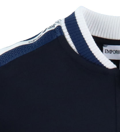 Emporio Armani Cardigan - Navy m. Weiß