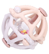 Tiny Tot Teething Toy w. Rattle - Blush/Purple Tiny Tot Teething Toy w. Rattle - Blush/Purple