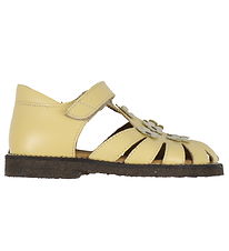 Angulus Sandals - Yellow w. Flowers Angulus Sandals - Yellow w. Flowers