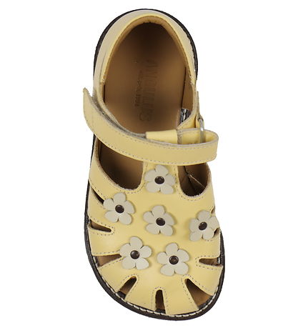 Angulus Sandals - Yellow w. Flowers
