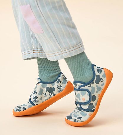 Affenzahn Slippers - Cotton Movie Bunny - Mint