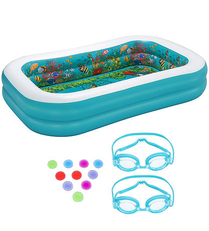 Bestway Kiddy Pool w. Accessories - 262 x 175 cm - 3D Undersea A