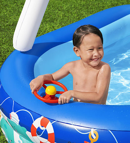 Piscine pour Enfant av. Ombre Bestway - 213 x 155 cm - Sea Capit Piscine pour Enfant av. Ombre Bestway - 213 x 155 cm - Sea Capit