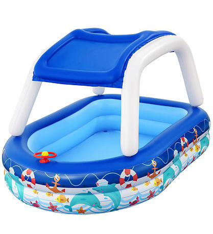 Bestway Kiddy Pool w. Brim - 213 x 155 cm - Sea Captain