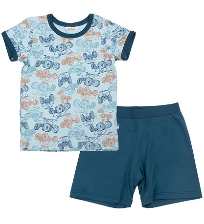 Joha Pyjama Set - 2 Parts - Viscose/Bamboo - Blue w. ATV