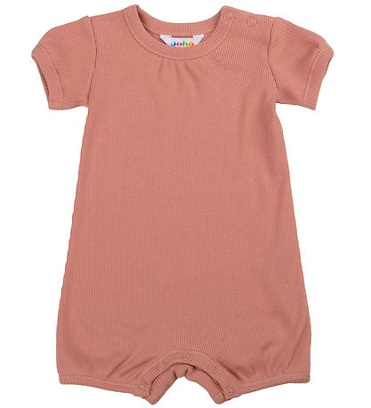 Joha Summer Romper - Rib - Salmon Joha Summer Romper - Rib - Salmon