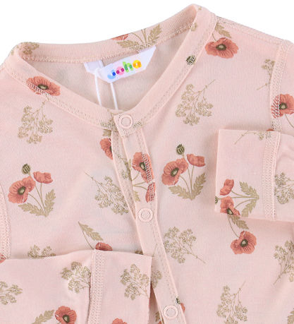 Joha Onesie - Bambu - Rosa m. Blomma