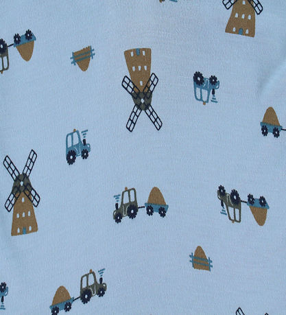Blouse Joha - Viscose/Bambou - Bleu av. Moulin à vent