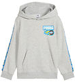 PumaxHot Wheels Hoodie - Grijs Gevlekt m. Blauw PumaxHot Wheels Hoodie - Grijs Gevlekt m. Blauw