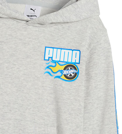 Puma x Hot Wheels Hoodie - Grey Melange w. Blue