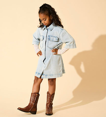 Kids Only Denim Dress - KogSophie - Light Blue Denim