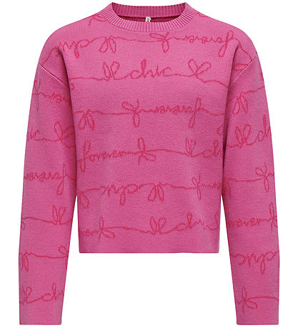 Kids Only Blouse - Knitted - KogEverly - Super Pink/Fuschia Purp Kids Only Blouse - Knitted - KogEverly - Super Pink/Fuschia Purp