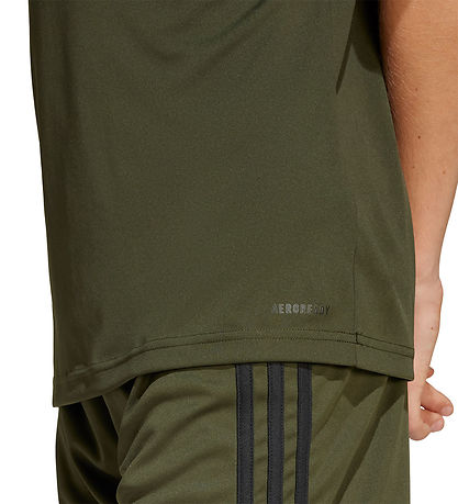 adidas Performance T-shirt - SQUA25 - Ngtcar/Black/Seimor