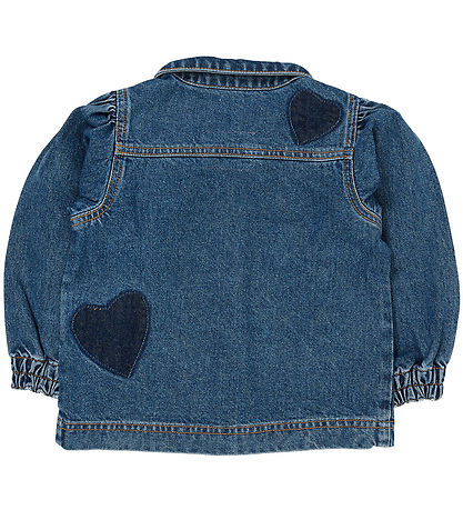 Copenhagen Colors Denim Jacket - Hearts - Indigo Blue Washed Copenhagen Colors Denim Jacket - Hearts - Indigo Blue Washed
