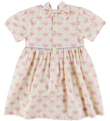 Copenhagen Colors Kleid - Weiß/Rosa m. Herzen Copenhagen Colors Kleid - Weiß/Rosa m. Herzen