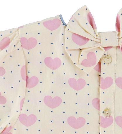 Copenhagen Colors Kleid - Weiß/Rosa m. Herzen Copenhagen Colors Kleid - Weiß/Rosa m. Herzen