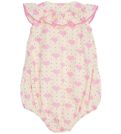 Barboteuse d'Été Copenhagen Colors - Heart et Dots - Frill - Hea Barboteuse d'Été Copenhagen Colors - Heart et Dots - Frill - Hea