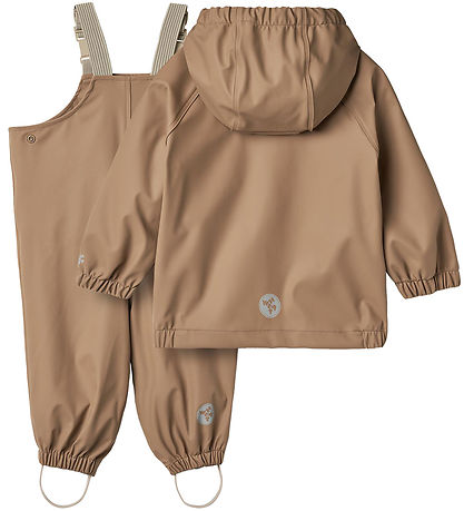 Wheat Rainwear w. Suspenders - PU - Charlie - Hazel