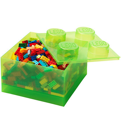 LEGO® Storage Säilytyslaatikko - 4 Silmukat - Translucent Light 