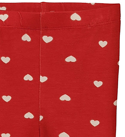 Fliink Leggings - Kelly - Pompeian Red/Beige Hart Fliink Leggings - Kelly - Pompeian Red/Beige Hart