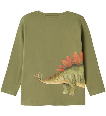 Name It Blouse - NmmPnula - Oil Green w. Dino