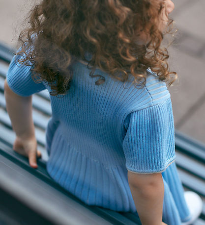Copenhagen Colors Kleid - Strick - Sky Blue/Cream Kamm