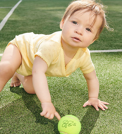 Copenhagen Colors Wrap Bodysuit k/æ - Pale Yellow Copenhagen Colors Wrap Bodysuit k/æ - Pale Yellow