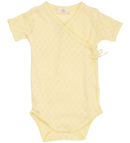 Copenhagen Colors Wrap Bodysuit k/æ - Pale Yellow Copenhagen Colors Wrap Bodysuit k/æ - Pale Yellow