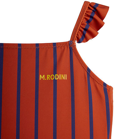 Mini Rodini Swimsuit - UV50+ - Stripe - Rusty/Blue