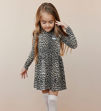 Sofie Schnoor Dress - Cotton/Viscose - Berrask - Light Brown Leo