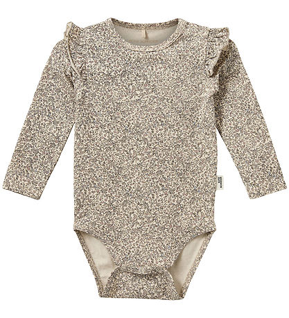 Sofie Schnoor Bodysuit l/s - Dictesb - Beige w. Flowers